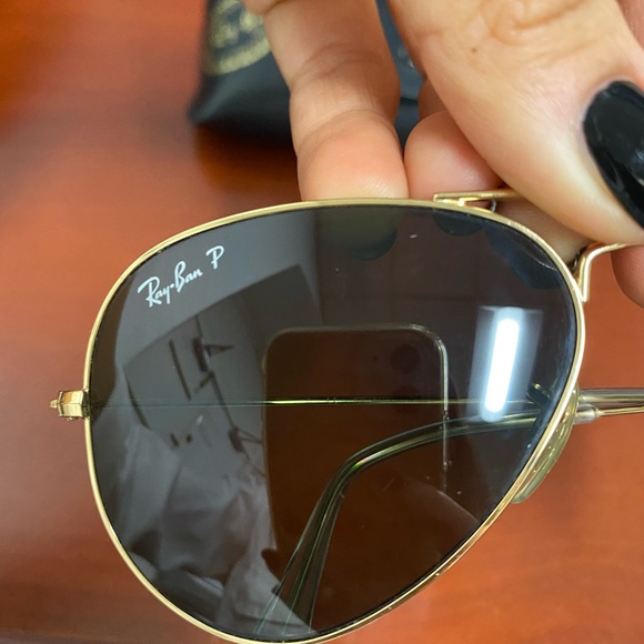 Gold classic aviators polarized - Picture 5 of 7